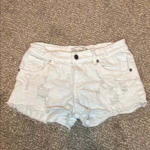 White Distressed Women's True Gypsy Shorts Size 5